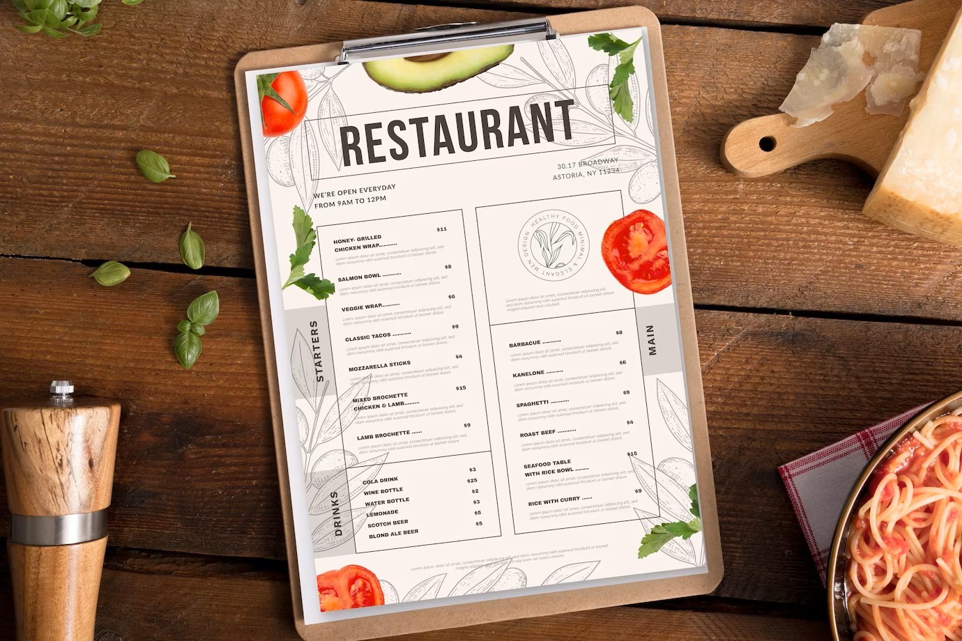 Как сделать меню для ресторана и кафе