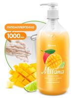 Крем-мыло Milana манго и лайм жидкое с дозатором 1000мл