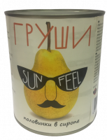 Груши SUNFEEL половинки в сиропе 850мл