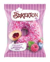 Донат ягодный микс с ягодной начинкой 57г*32шт Bakerton в инд/уп