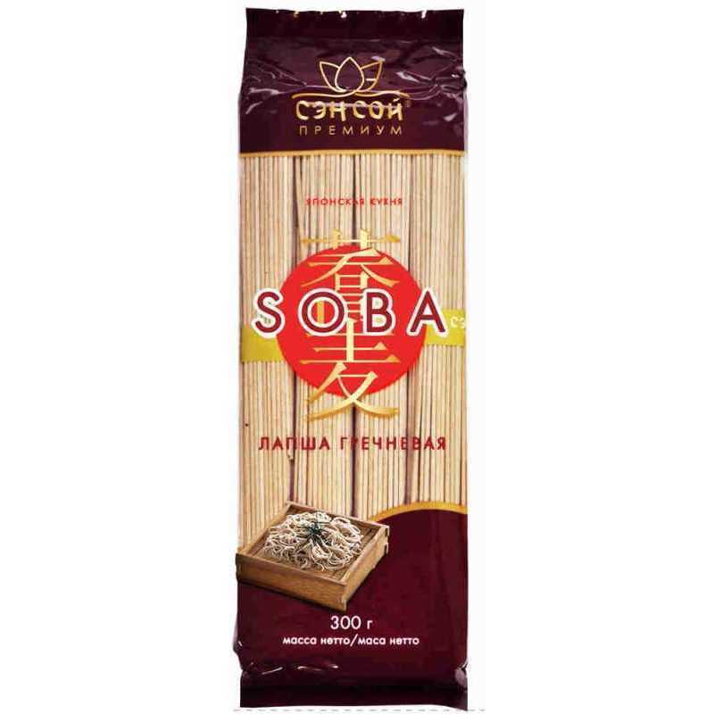 Лапша соба купить. Лапша Sen soy Premium soba гречневая. Лапша гречневая соба "Сэн сой" (300 гр). Sensoy лапша гречневая "soba" (300г*24шт), шт. Лапша гречневая соба Сэн сой.