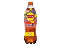 Холодный чай Lipton черный со вкусом персика 1л пл/б