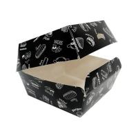 Коробка для гамбургера большая 120х120х105мм 1уп*80шт Complement Black