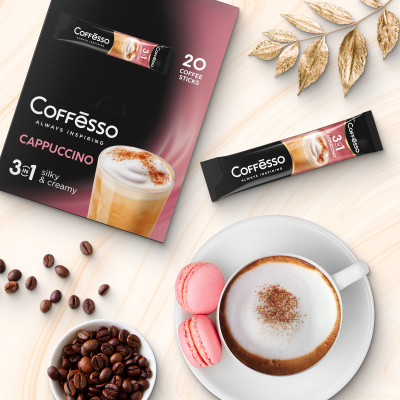 Кофе Coffesso Cappuccino 3в1 20пак*15г
