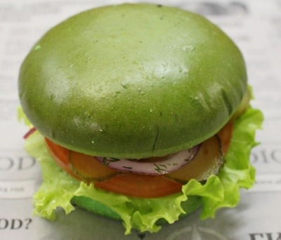 Булочки Paneteria для гамбургера зеленые 100мм*45шт
