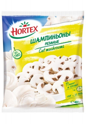 Шампиньоны Hortex резаные замороженные 400г