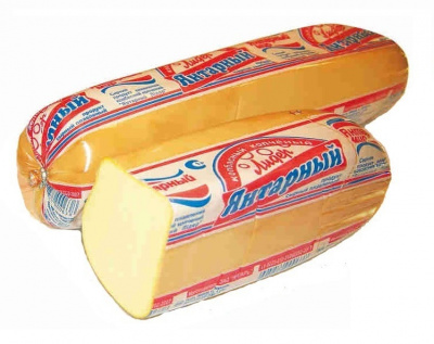 Сырный продукт Янтарный лидер Колбасный плавленый копчёный  