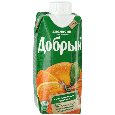 Сок Добрый Апельсиновый 0,33л