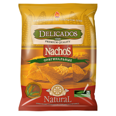 Чипсы Delicados Nachos кукурузные оригинальные 75г