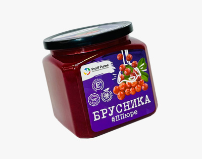 Пюре Proff Puree брусника с/м 500г
