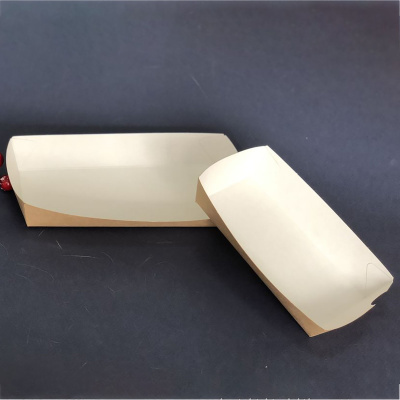 Лоток бумажный жиростойкий для фаст-фуда TRAY 180*80*30мм 600мл 1уп*1000шт