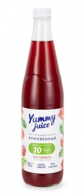 Нектар Yummy juice клюквенный без сахара 500мл