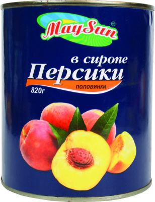 Персики MaySun в сиропе 850мл