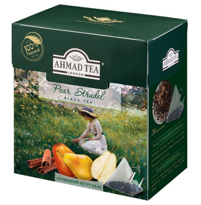 Чай Ahmad Tea Black Tea Грушевый Штрудель пакетированный 20х1,8г       