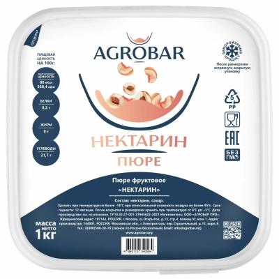 Пюре Агробар (AGROBAR) нектарин с/м 1кг