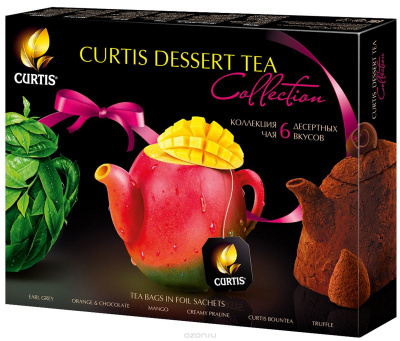 Чай Кертис Dessert Tea Collection микс 6 вкусов 30пакетиков*2г