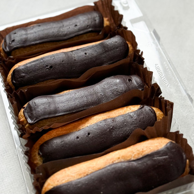Пирожное Эклер Шоколадный с/м 70г*5шт 350г Десерт Фентези