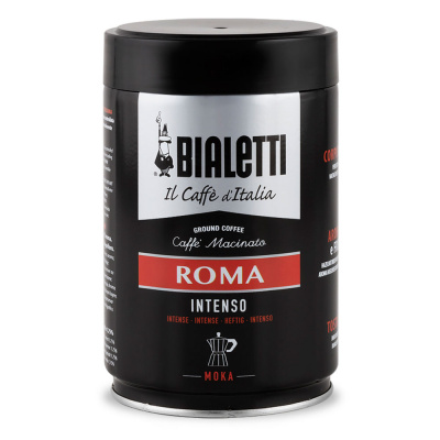 Кофеварка гейзерная Bialetti Moka Express Red 120мл 3 порции + кофе Roma молотый 250г