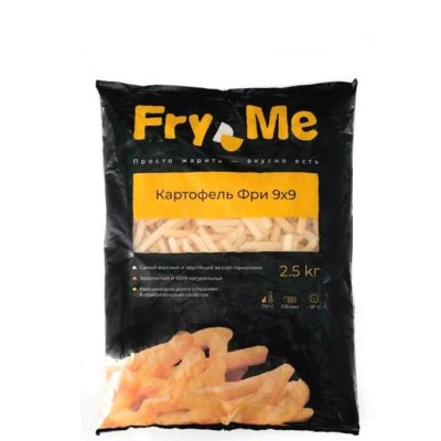 Картофель фри Fry Me в панировке 9х9мм с/м 2,5кг