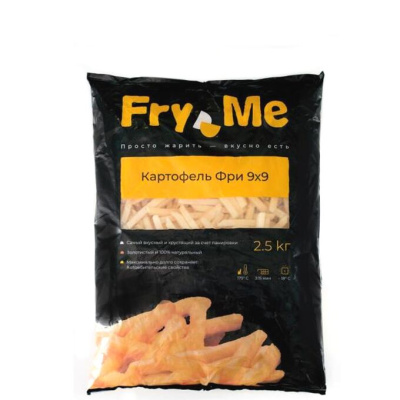 Картофель фри Fry Me в панировке 9х9мм с/м 2,5кг (FMS9) 
