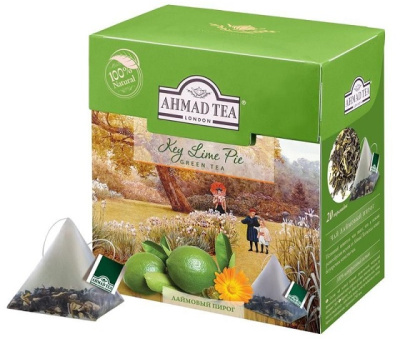 Чай Ahmad Tea Green Tea Лаймовый пирог пакетированный 20х1,8г      