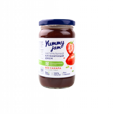 Джем Yummy jam клубничный без сахара 350г