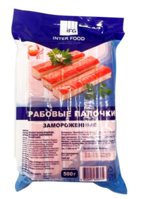 Крабовые палочки с/м 500г INTER FOOD GROUP 