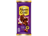 Шоколад ALPEN GOLD молочный фундук и изюм 80г