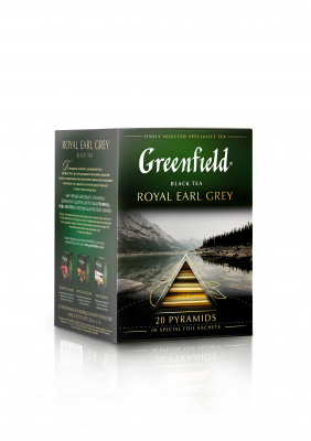 Чай GREENFIELD Royal Earl Grey черный в пирамидках 20пакетиков*2г