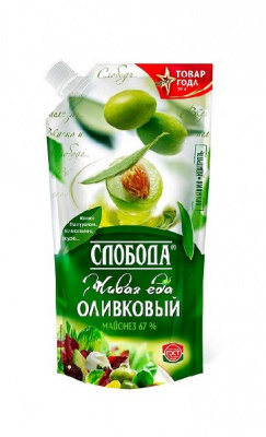 Майонез Слобода оливковый 67% 230мл