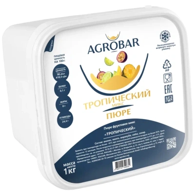 Пюре Агробар (AGROBAR) тропический микс с/м 1кг