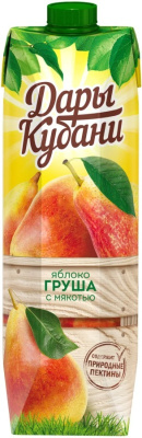 Нектар Дары Кубани яблочно-грушевый с мякотью 0,95л