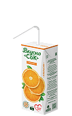 Напиток сокосодержащий ВкусноСок апельсиновый 0,2л