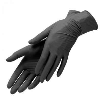 Перчатки одноразовые Aviora нитриловые черные размер S 1уп*100шт   