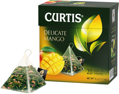 Чай Curtis Delicate Mango Green Tea зеленый ароматизированный 20пакетиков*1,8г