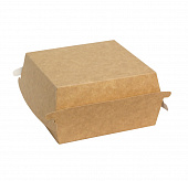 Лоток бумажный жиростойкий для гамбургера COMBI BOX крафт 500мл 120*120*35мм 1уп*125шт