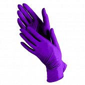 Перчатки одноразовые нитриловые фиолетовые размер L 1уп*100шт