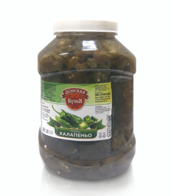 Перец Донская Кухня халапеньо резаный колечками 3,25кг