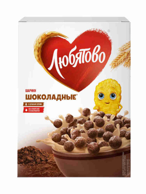 Готовый завтрак Любятово шоколадные шарики 250г