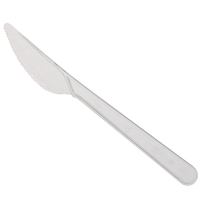 Нож столовый одноразовый прозрачный 180мм 1упак*50шт