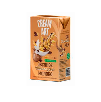 Напиток овсяный шоколадный CREAMART овсяное молоко 1л