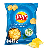 Чипсы Lays Сметана и зелень 140г