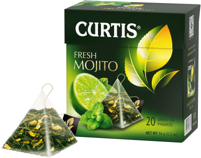 Чай Curtis Fresh Mojito зеленый 20пирамидок*1,7г