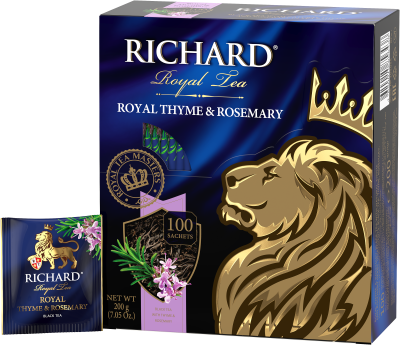 Чай RICHARD Royal Thyme and Rosemary черный сашет 100шт*2г        