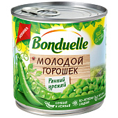 Горошек Bonduelle зеленый молодой 400г