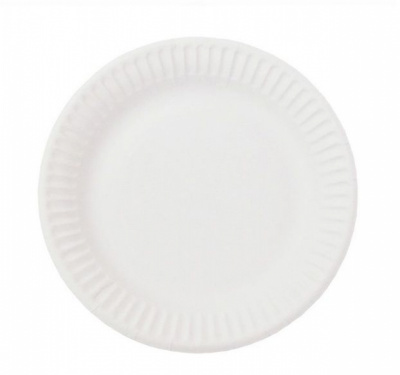 Тарелки Snack Plate бумажные белые мелованные 230м 100шт