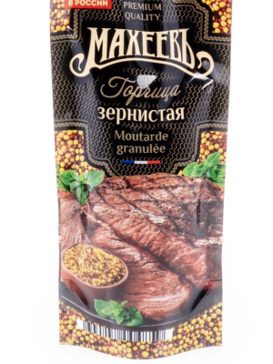 Горчица МАХЕЕВЪ зернистая 140г дой-пак