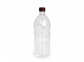 Бутылка пластиковая прозрачная с крышкой Ø28мм 1л 77шт