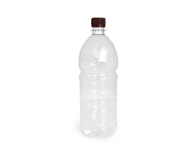 Бутылка пластиковая прозрачная с крышкой d28мм 1л 77шт