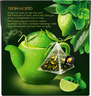Чай Curtis Fresh Mojito зеленый 20пирамидок*1,7г
